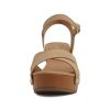 MIGUEL ~ Women Crisscross Band Fashion Chunky Platform Block Mid Heel Sandal with Ankle Strap and Stud