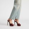 Stiletto High Platform Heels for Women Square Open Toe Ankle Strap Heeled Sandals Prom Dress Shoes