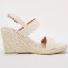 Womens Espadrille Wedge Sandals Heels Open Toe Platform High Heeled Ankle Strap Buckle Dress Wedges Shoes