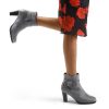 Women's Booties with Heel, Chunky Stacked Heel Zipper Ankle Boots for Ladies