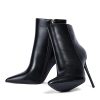 Women Heeled Ankle Booties,Sexy Pointed Toe 4 inch Stiletto High Heel Fashion Ankle & Booties with Side Zipper High Heel Boots