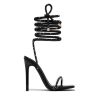 Sexy Women's Stilettos High Heel Gladiator Strappy Sandals Square Toe Lace Up Dressy Pumps Shoes
