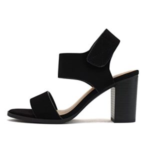 Wait-A ~ Women Open Round Toe Chunky Heel Ankle Strap High Heel Dress Sandals