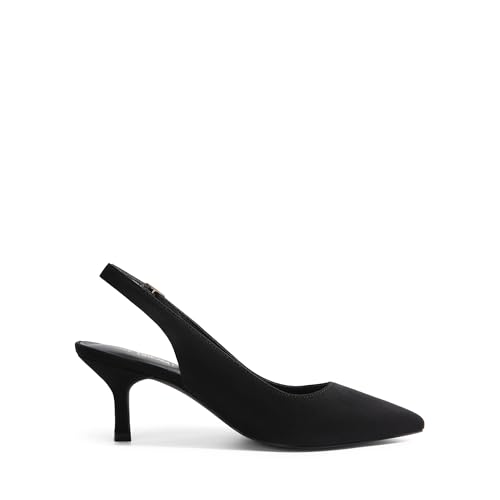 Women's Kitten Heels Slingback Closed Pointed Toe Low Pumps Shoes Women Party Wedding Sexy Casual Dress Shoes
