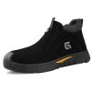 Welding Work Boots for Men Slip on Steel Toe Shoes for Men Indestructible Steel Toe Boots Welder Men's Working Shoes Fireproof