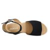 Topic Open Toe Buckle Ankle Strap Espadrilles Flatform Wedge Casual Sandal