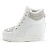 Womens Fashion Platform Shoes Hidden Wedge Heel High Top Sneakers for Women Platform Boots Working Shoes Women