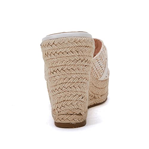 Women's Wedge Sandals Platform Espadrille Heel Chain Slip On Casual Summer Slides