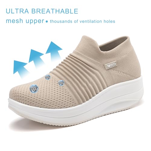Platform Loafers for Women Comfortable | Womens Slip On Sneakers Lightweight | Women's Walking Shoes Work Long Hours | Thick
