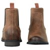Ankle Cowboy Boots for Men Chelsea Boots Mens Slip On Casual Work Dress Western Boots Brown