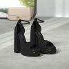 High Heels Chunky Block Platform Heels for Women Ankle Strap Sexy Open Square Toe Heels Dressy Pumps Sandals