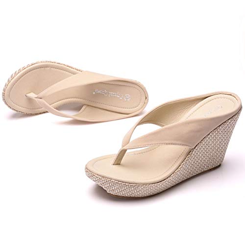 Women Beach Sandals Platform Wedges Sandals High Heels Wedges Slippers Flip Flops White Flip Flops Plus Size