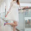 Womens High Heels Pointed-Toe Slip-on Stilettos Pumps 4Inch Heel Shoes