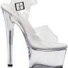 Women Clear High Heel Platform Wedge Pump Sandals