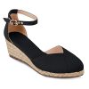 Womens Espadrilles Sandals Closed Toe Platform Ankle Strap Casual Summer Wedges