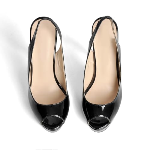 Open Peep Toe Platform High Stiletto Heels Slingback Sandals