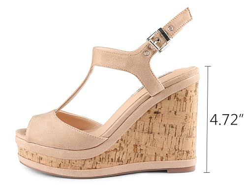 Women's Wedges Sandals Platform Buckle Shoes
