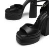 High Heels Chunky Block Platform Heels for Women Ankle Strap Sexy Open Square Toe Heels Dressy Pumps Sandals