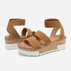 Women's Open Toe Elastic Ankle Strap Casual Flatform Platform Wedges Sandals