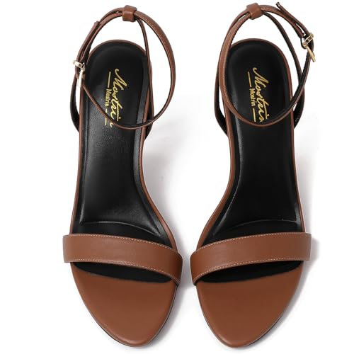 Heels for Women Strappy Lace Up Ankle Strap Heels Pointed Open Toe Stiletto High Heeled Sandals for Prom, Party, Daily