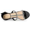 Women's Rhinestone Ankle Strap Stiletto High Heel Sandals