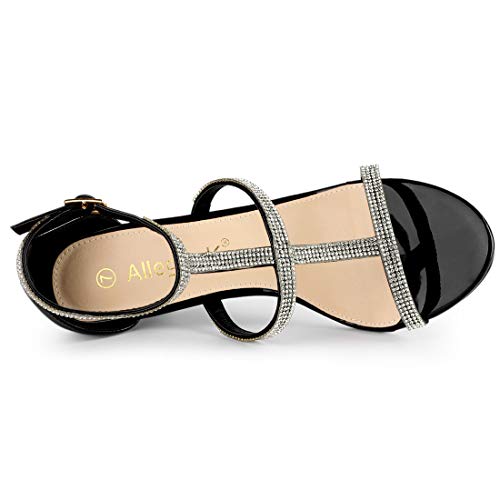 Women's Rhinestone Ankle Strap Stiletto High Heel Sandals