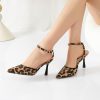 Heels for Women Stiletto Closed Pointed Toe Backless Dress Shoes High Heels Sexy Kitten Pumps Wedding Guest Party Dance Prom