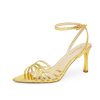 High Heels for Women Dressy Strappy Pointed Toe Heeled Sandals with Adjustable Ankle Strap and Sexy Stiletto Heel
