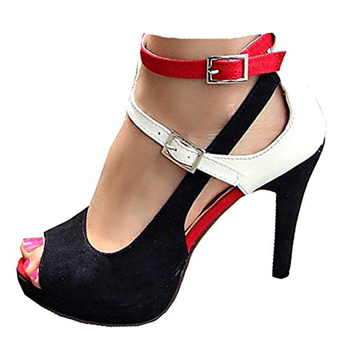 Women's High Heels Shoes Ankle Straps Dress Heeled Sandals