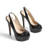 Open Peep Toe Platform High Stiletto Heels Slingback Sandals