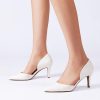 Women's High Heel Closed Toe Dress Shoes Pumps Elegant Stiletto D'Orsay Slip On