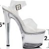 Women Clear High Heel Platform Wedge Pump Sandals