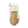 Women's Open Toe Platform Heel Lace Wedges Sandals