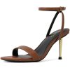 Heels for Women Strappy Lace Up Ankle Strap Heels Pointed Open Toe Stiletto High Heeled Sandals for Prom, Party, Daily