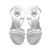 Strappy Heeled Sandals for Women - Open Toe Ankle Strap Stiletto High Heels, Round Toe Sexy Cross Strap Adjustable Buckle Thin