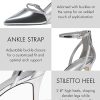 Women's Stiletto High Heels Closed Pointed Toe Buckle Ankle Strap Pumps Wedding Party Dress Shoes
