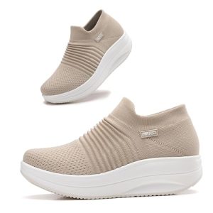Platform Loafers for Women Comfortable | Womens Slip On Sneakers Lightweight | Women's Walking Shoes Work Long Hours | Thick