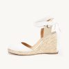Womens Lace up Espadrilles Closed Toe Wedges Sandals Strappy Slingback Platform Heels