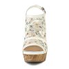 Women's Open Toe Platform Heel Lace Wedges Sandals