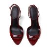 Womens Heeled Sandals Ankle Strap Pointed Toe Sandals Summer Dress Party Shoes