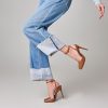Womens Square Peep Toe Stiletto High Heels Ankle Strap Kitten Heels Sandals Backless Buckle Dress Party Fashion Shoes