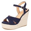 Espadrille Wedge Sandals for Women, Women's Platform Wedge Heels, High Heel Summer Wedges for Women with Breathable Knitted