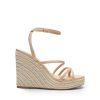 Strappy Espadrille Platform Wedge Sandals for Women Dressy Summer, Comfortable Open Toe Sandals with Cushioned Insole and Ankle