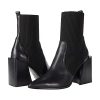Womens Chunky Stacked Heel Ankle Boots Pointed Toe Booties Slip On Ribbed Knit Sock Boot