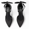 Heels for Women Closed Pointed Toe Heels Women's Pumps Stiletto High Shoes with Bow Knot Comfortable Ankle Strap Office Party