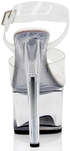 Women Clear High Heel Platform Wedge Pump Sandals