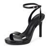 Women's High Heels Strappy Sandals with Round Open Toe Sexy Comfortable Ankle Strap Stiletto Wedding Prom Party Homecoming Dance