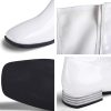 Knee High Boots for Women Comfy Flat Heel Vintage Square Toe Fall Winter Solid Side Zipper Costume Knight Booties