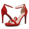 Women’s High Heels – Open Toe Stiletto Heels with Adjustable Ankle Strap | Dressy Sexy Strappy Heeled Sandals for Wedding, Prom,