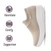 Platform Loafers for Women Comfortable | Womens Slip On Sneakers Lightweight | Women's Walking Shoes Work Long Hours | Thick